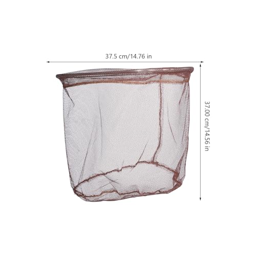 Toddmomy Fishing Landing Net Replacement Nylon Mesh Foldable Stainless Steel Frame 40Cm Triangular Head Portable Tool for Freshwater and Garden Pond Fishing
