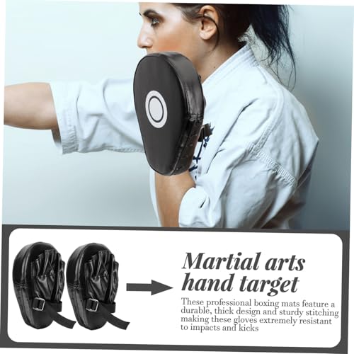 2Pcs Curved Boxing Hand Pads for Training, Thick PU Sponge