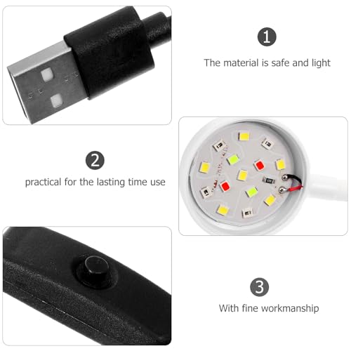 Homoyoyo Clip-Type Aquarium Light Fish Tank Lamp USB-Powered LED Aquarium Spot Light with High Brightness and Clamp Fixing for Aquatic Plants and Fish Tank Accessories