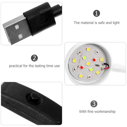 Homoyoyo Clip-Type Aquarium Light Fish Tank Lamp USB-Powered LED Aquarium Spot Light with High Brightness and Clamp Fixing for Aquatic Plants and Fish Tank Accessories