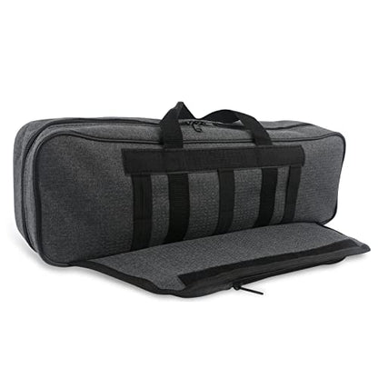 Hikary 43CM/17Inch Fishing Rod Case - Portable Folding Fishing Pole Tackle Storage Bag (gray)