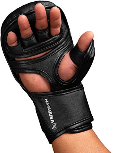 Hayabusa T3 MMA Sparring Gloves | Boxing Gloves, 7oz Gloves, Muay Thai Gloves, Kickboxing Gloves, Fight Gloves Men and Women, Training, Sparring - color: Black, size: Large