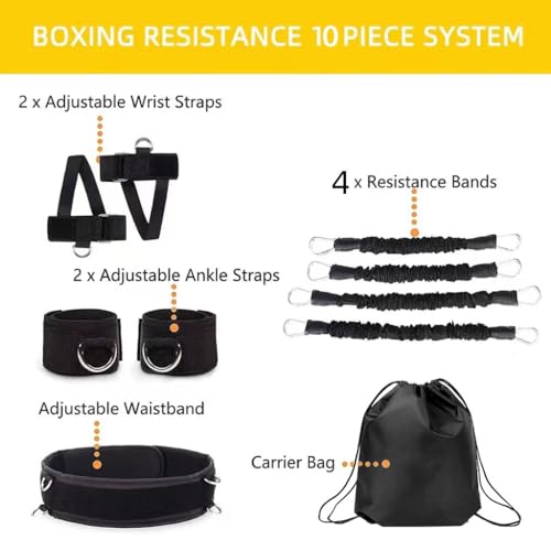 Boxing Resistance Bands, Full Body Physical Workout Trainer