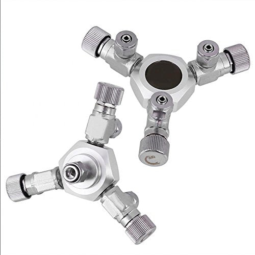 Yosoo 3 Way Splitter Regulator Valve, Aquarium, co2 Aquarium, Multi Way co2 Splitter co2 Regulator Solenoid 2/3 Way Lever Valve Regulator CO2 Splitter Aquarium