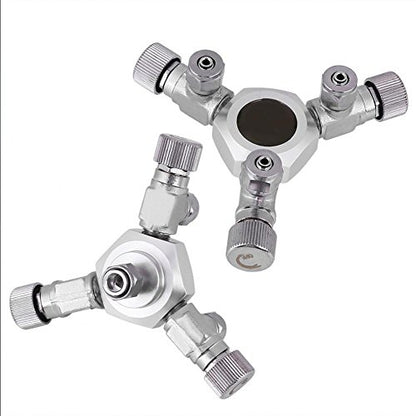 Yosoo 3 Way Splitter Regulator Valve, Aquarium, co2 Aquarium, Multi Way co2 Splitter co2 Regulator Solenoid 2/3 Way Lever Valve Regulator CO2 Splitter Aquarium