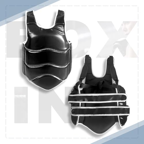 Taekwondo Boxing Gear Set, Karate Sparring Gear Set Height Youth or Adults, Martial Arts Shin Guards/Chest Rib/Headgear/Mouthguards Guards Protective Gear Set - color: Black, size: 59”-67“