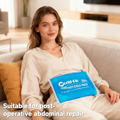 Extra Large Gel Ice Pack for Injuries – Reusable Hot & Cold Compress for Back, Shoulder, Knee & Neck Pain Relief, Long-Lasting Cold, Flexible Therapy Pack, Post-Surgery Recovery, 12.4" x 8.3" - style: 12.4" x 8.3" 1 pack