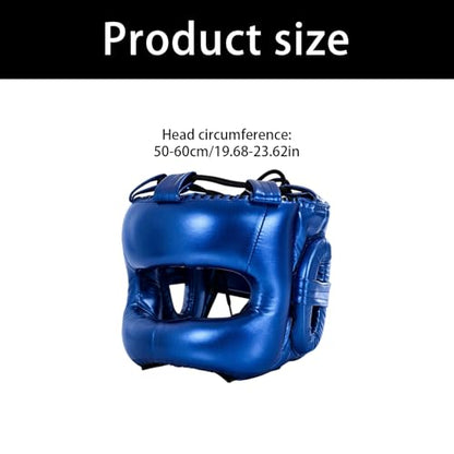 Adjustable Boxing Headgear with Full Coverages Protections Easy Liners Kickboxing Helmet for Athletes Present Muay Thai Helmet - color: Black