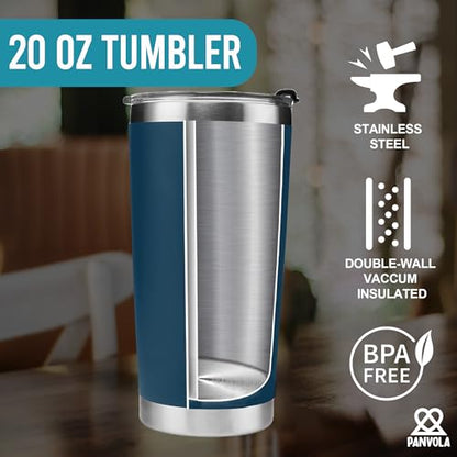 Panvola I'd Rather Be Fishing Fisherman Tumblers Fishing Gifts To Husband Dad Grandpa Boyfriend From Wife Mom Grandson Granddaughter Girlfriend Vacuum Insulated Tumbler (Blue, 20 oz) - size: 20 Ounces