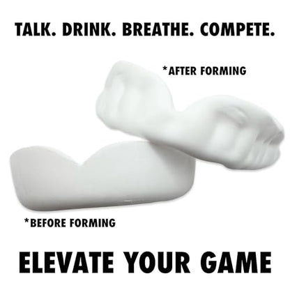 Zero-G Adult Mouthguard White 1-Pack, Boil & Bite for Contact Sports - color: White