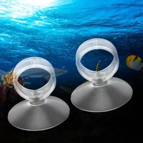 20 Pcs Silicone Aquarium Suction Cups Leak-Proof Glass Surface Mount Sucker Holder for Air Pump Tubes, Fish Tank Tube Clip for 4mm/6mm Pipes(22mm) - size: 22mm