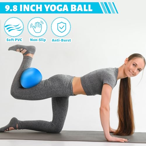 RoundFunny 18Pcs Pilates Ring Set, Women Exercise Accessories - color: Blue