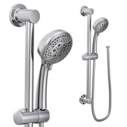 Moen Chrome Eco-Performance 4-Spray Pattern Handheld Showerhead with 69 Long Hose and 30-Inch Slide Bar, 3669EP