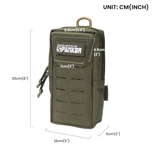EXCELLENT ELITE SPANKER Tactical MOLLE Pouch EDC Utility Pouches Gadget Organizer Phone Holder Waist Bag Tool Pouch - color: Ranger Green