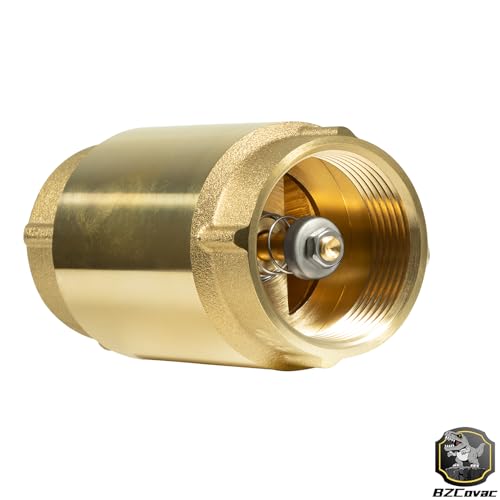 Check Valve with Backflow Prevention, Universal 1-1/4 inch One-Way Female Pipe Thread, Lead-Free Brass Construction, 1.25'' FNPT × 1.25'' FNPT