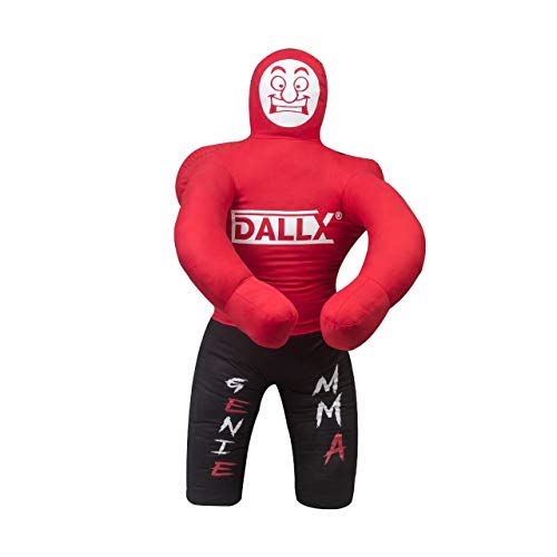 DALLX Kids Grappling Dummy for Fitness Training Practice Wrestling Judo Karate MMA Punching Dummy for Kids Jiu-Jitsu - UNFILLED - color: Red