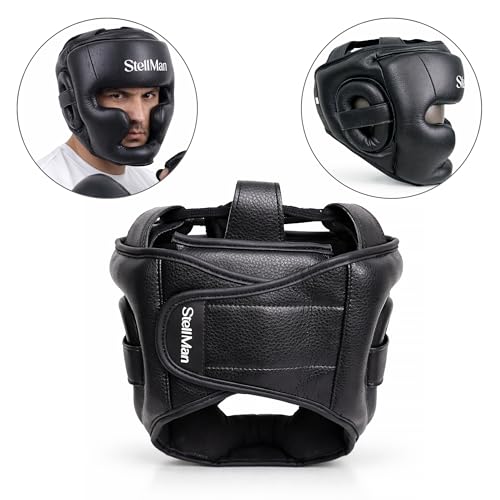 Boxing Headgear for MMA Training, Adjustable Padded Protective Helmet – Muay Thai, Kickboxing, Karate, Taekwondo & Martial Arts Sparring
