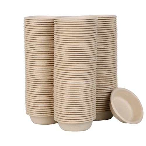 Paper Gecko Feeding Cups, Paper Bowls Reptiles Food and Water Feeder Ledge Cups for Lizars,Bearded Dragon,Snake,Crabs, 100Pack 1 OZ