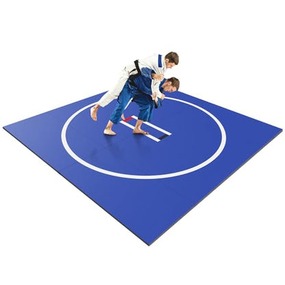3M X 3M Jiu Jitsu Wrestle Mats Wear Resist Gymnastics Training Mat Anti-Slip Multi-Functional Training Blankets for Grappling Martial Art Boxing Judo
