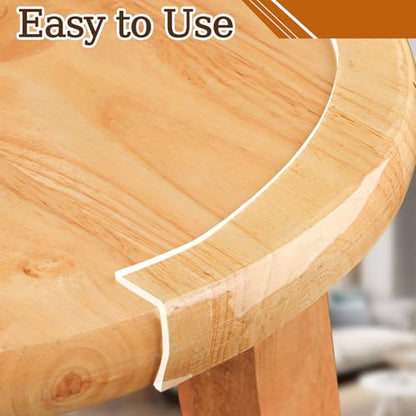 9.84FT Clear 20MM Edge Protector Strip, Self Adhesive Sharp Edge Wrap Cover Tape Soft Corner Protectors, Baby Proofing Corner Guards for Kitchen Countertop/Furniture Against Sharp Corners