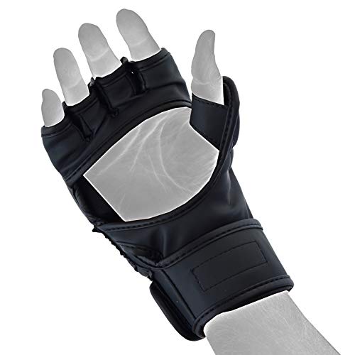 MMA Gloves, UFC Kickboxing Gloves, MMA Sparring Gloves, MMA Training Equipment, Fighting Gloves for Mixed Martial-Arts, MMA Training Gloves Adults Men & Women by BeSmart - color: Matte Black Mesh, size: X-Large