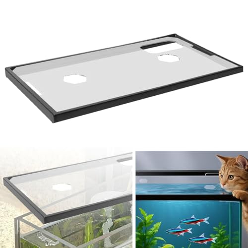 HouseVibe Acrylic Aquarium Tank Lid Cover with Frame Clear Anti Jump Top Cover for 43cm Tank 16.93x10.04x0.47inch- for 43 43cmx25.5cmx1.2cm - color: For 43 43cmx25.5cmx1.