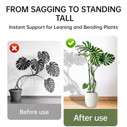 3 Pack Extendable Plant Stakes, 16.5-42.5 Inch Plant Stakes for Indoor Outdoor, Adjustable Monstera Plant Support Sticks with Clips for Clombing Plants, Vine, Orchid, Tomato, Vegetables