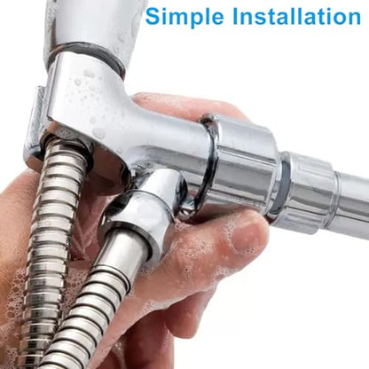 1 Pack Handheld Shower Head Holder,Shower Wand Holder,Solid Brass Shower Rod Mount with 360 Degree Swivel Pivot Ball,Compatible with Most Standard Shower Arms & Hoses for Bathroom