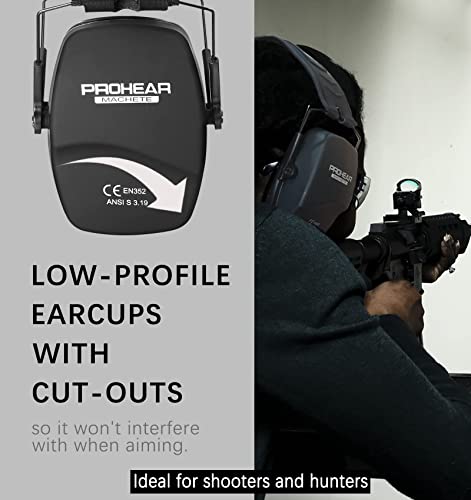 PROHEAR 016 Shooting Ear Protection Earmuffs 2 Pack, NRR 26dB for Gun Range, Hunting -Black and Black - color: Black+black