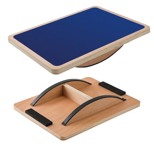 Juoe Balance Board Wobble Board,Balance Toys for Physical Therapy | Wooden Wobble Balance Board for Adults and Kids,Balance Training,Standing Desk Core Strength Balance Rocker Board - color: Blue
