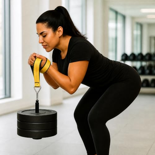 Arm Wrestling Training Strap, Hand Grip Forearm Strengthener - color: Yellow-loading pin&strap