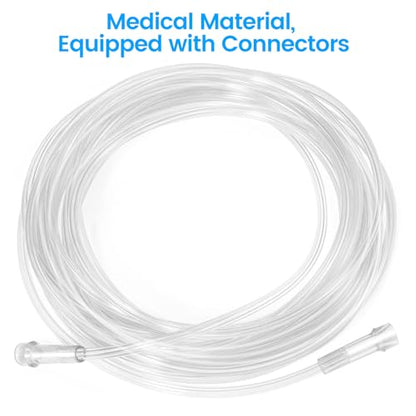 5 Foot High Flow Oxygen Tube Extension - Transparent, Crush Resistant, PVC, Pack of 3 Tubes - size: 3PCS Oxygen Extension Tubing-5 Ft