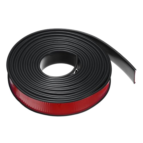 HARFINGTON U-Shape Edge Banding 1-19/32" x 20ft (40mm x 6M) Self Adhesive TPE Flexible Veneer Tape Soft Edge Strip Protector for Furniture Cabinet Table Protection Repair, Black
