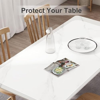 Transparent 10x50 in Small Office Desk Blotter Mat Clear Silicone Table Protector Cover Pad Topper Surface Proection Mat Pad Anti Scratch Table Mat End Table Protector Waterproof Easy Clean - size: 10in x 50in