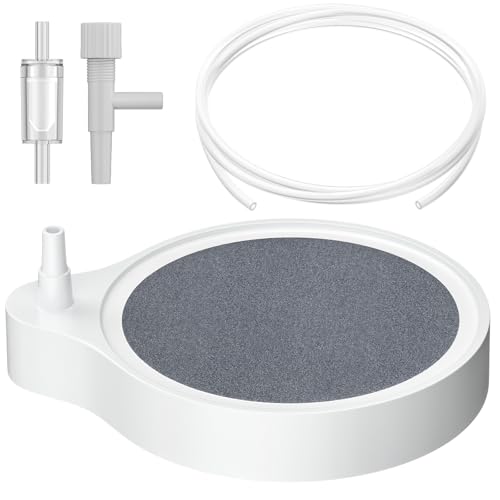 Pawfly Air Stone for Aquarium, 2" Fish Tank Bubbler, Fish Tank Air Stone, Aquarium Bubbler for Air Pump, Oxygen Bubble Diffuser for Bucket, Small Pond & Hydroponics, White