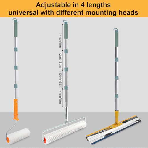 Self Leveling Tool Kits, Floor Rollers With Extensions Stainless Steel Trowels Self Leveling Rakes Shoes With Spikes Epoxy Flooring Tools Cement Concrete Self Leveling Tool Kits (8PCS)