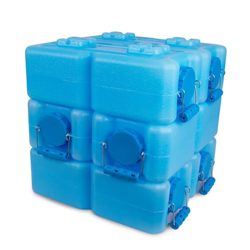 WaterBrick International WaterBrick Water Storage Containers for Emergency Water Storage | 6-Pack of Stackable 3.5 Gallon Water Container Bricks | Food-Grade HDPE Plastic | BPA-Free | STD Blue