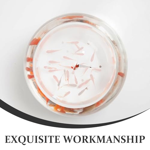 Round Aquarium Cover Lid: 7.48'' Clear Acrylic Aquarium Fish Tank Anti Jump Lid, Multi Hole Efficient Water Maintenance for Turtles Reptiles Shrimps Fish