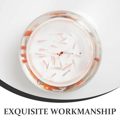 Round Aquarium Cover Lid: 7.48'' Clear Acrylic Aquarium Fish Tank Anti Jump Lid, Multi Hole Efficient Water Maintenance for Turtles Reptiles Shrimps Fish