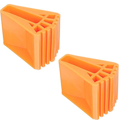 Homoyoyo 2pcs Non- Ladder Feet Pads Rubber for Increased Stability for Home Office and Construction Use Easy to Install Ladder Accessories - color: Orange