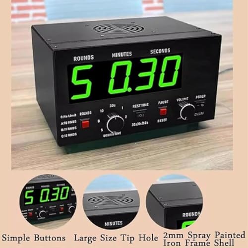LED Digital Interval Timer for MMA, Kickboxing, Boxing & Martial Arts Training - Perfect for Home Gym & Fitness Workouts (Blue) - color: Blue