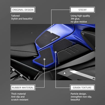 Motorcycle Tank Grip Side Decals Anti Slip Tank Pad Stickers for Yamaha MT-10 MT10 MT 10 FZ10 FZ-10 FZ 10 2016-2021 Tank Grips