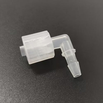 25pcs 1/8'' Moveable Male Luer Lock Connector and Adapter, for Laboratory Biochemical/Analytical Instruments, Food Machinery, Aquarium Equipment, Massage Equipment, PP 90 Elbow Syringe