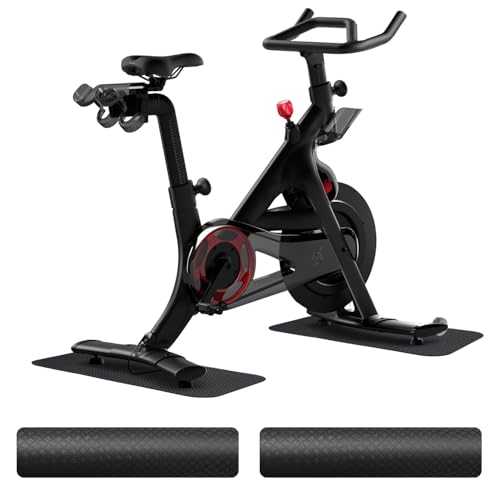 THAILE 2-Pack Bike & Rowing Machine Mats, 6mm, for Peloton & Yosuda | Stability & Cushioning Reduces noise and vibration under Peloton-compatible bikes, spin bikes, treadmills and walking pads. - size: 23.6"L x 11.8"W x 0.24"Th