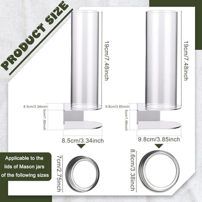 2 Pack Mason Jar Lid Organizer Wide & Regular Mouth Storage Rack for Canning Jar Lids and Rings Acrylic Vertical Storage Holder Kitchen Organization & Tumbler Lids