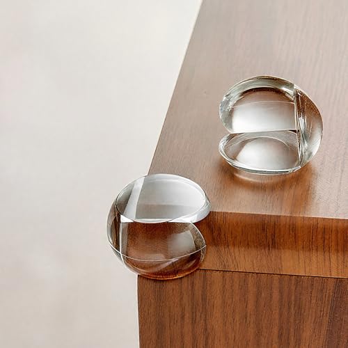 10Pcs Table Corner Protectors,Corner Guards,Clear Edge Safety Bumpers to Cover Sharp Furniture,Drawers,Cabinets, Round