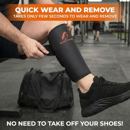 Deadlift Shin Guards & Calf Support Brace, 5mm CrossFit 2 Pack - Men, Women - size: 5MM (Thick)