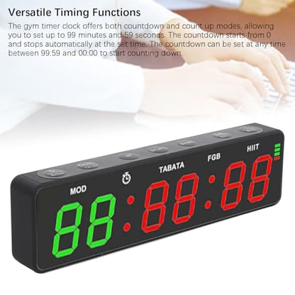Portable Gym Timer Clock Magnetic Rechargeable Workout Interval Fitness Digital Timer with Stopwatch for Home Garage Boxing
