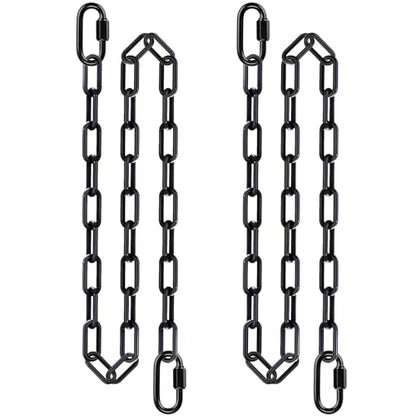 2Pcs 65" Swing Chain Heavy Duty Hanging Chairs Chains 1000 LBs Capacity - color: Black, size: 65"