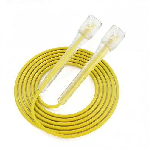 Unbreakable 5mm pvc Jump Rope – Pro-Grade PP Handles with Diamond Texture, 40X Strength PVC Cord, Adjustable 3m Length for HIIT, Home Gym, or Boxing Training (Portable & Tangle-Free) - color: Transparent